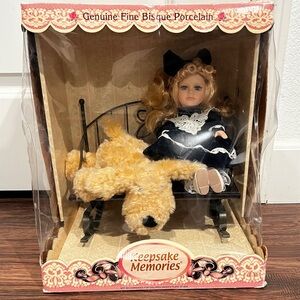 Dandee Keepsake Memories Genuine Hand Painted Fine Bisque Porcelain Doll